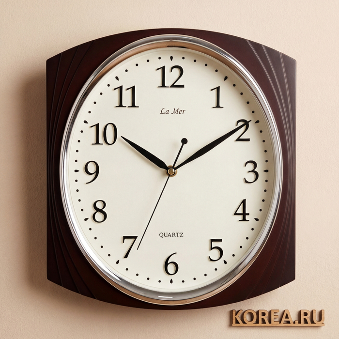 Настенные часы La Mer GD106005 коричневого цвета 318×278 мм