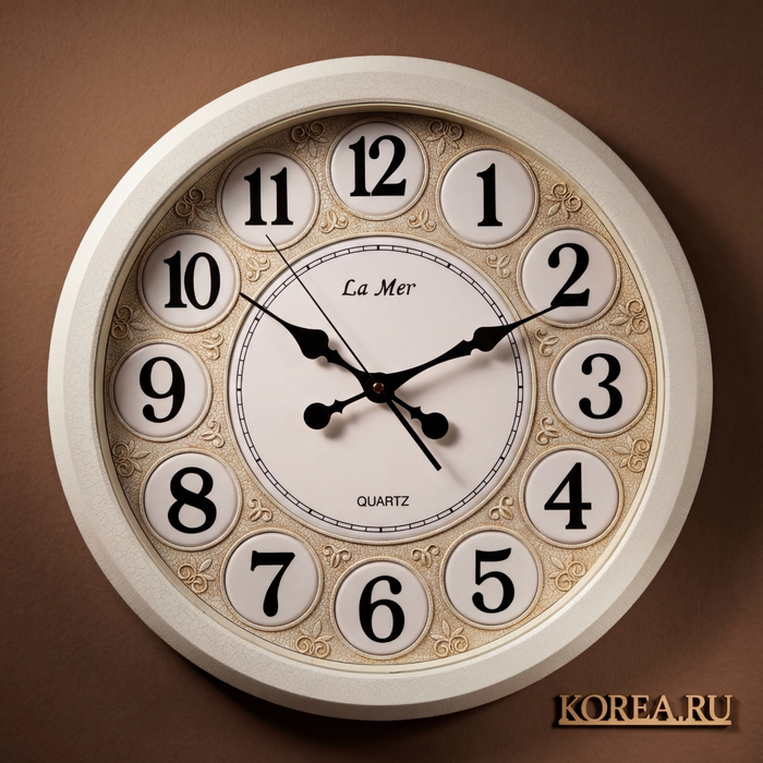 Настенные часы La Mer GD072003 классический стиль 450х450 мм, изображение 2