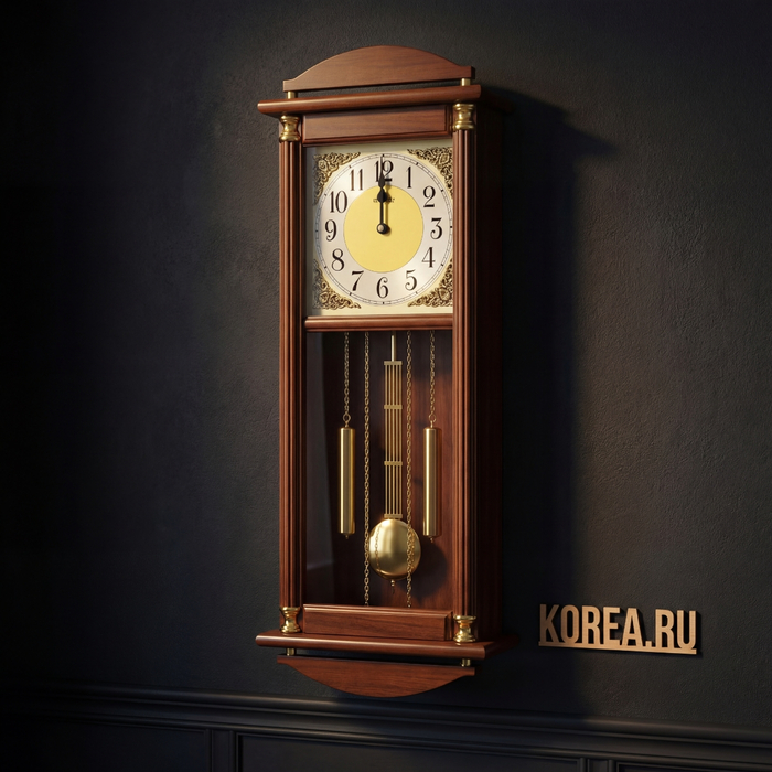 Настенные часы SINIX 2067A с боем и маятником классического стиля, размер 890x320x150 мм, изображение 2