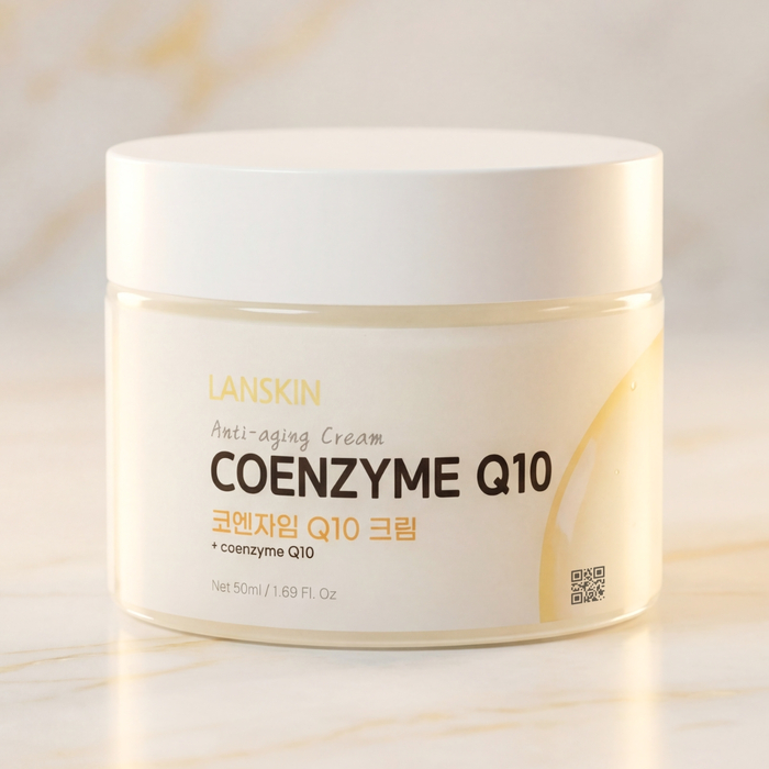 Омолаживающий крем LanSkin с коэнзимом Q10 и морскими водорослями для восстановления энергии и молодости усталой, возрастной кожи, Из этой же серии: Крем, На основе: Coenzime Q10