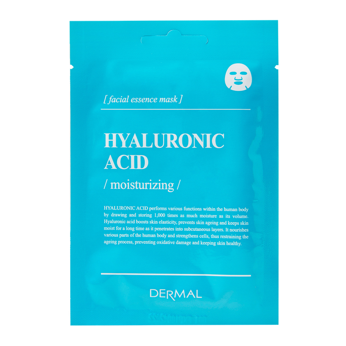 Укрепляющая маска Dermal с гиалуроновой кислотой - интенсивное восстановление липидного барьера и глубокое увлажнение, Выбранный выриант маски: Гиалуроновая кислоста
