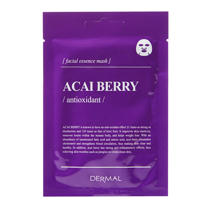 Антиоксидантная маска Dermal с экстрактом ягод Асаи - мощная защита и очищение кожи, Выбранный выриант маски: Ягода Асаи