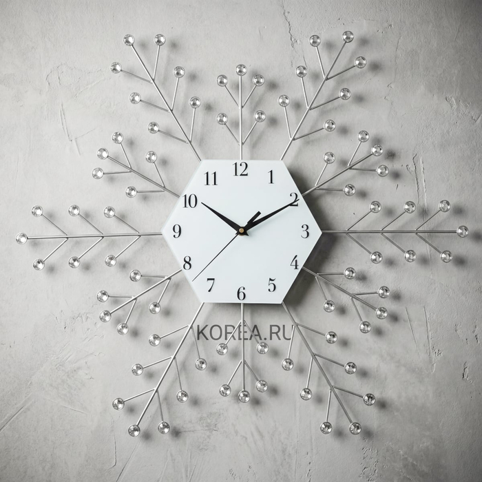 Настенные часы Stella ST1142 белые металлические 650х650 мм с бесшумным механизмом