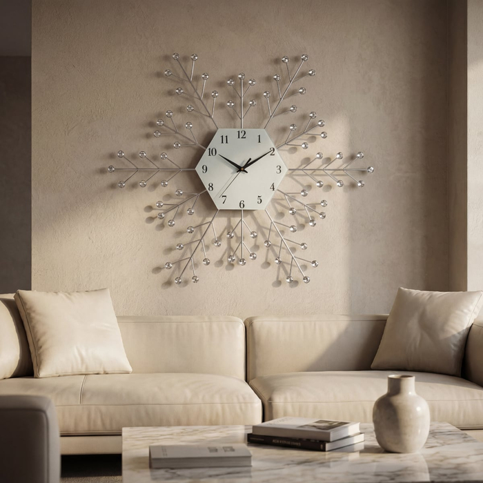 Настенные часы Stella ST1142 белые металлические 650х650 мм с бесшумным механизмом, изображение 3