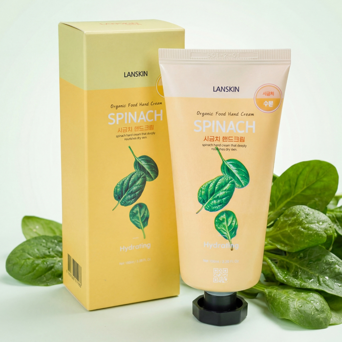 Поросужающий крем для рук LanSkin с экстрактом шпината для глубокой детоксикации и очищения кожи, Из этой же серии: Крем для рук, На основе: Шпинат