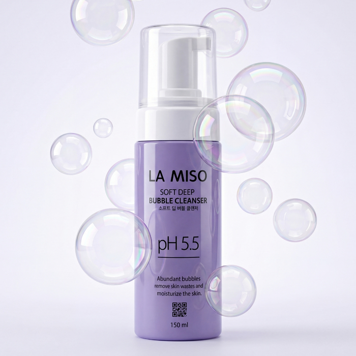 Мягкая кислородная пенка La Miso для глубокого очищения pH 5.5 – освежающее очищение с многоуровневым увлажнением, Из этой же серии: Пенка